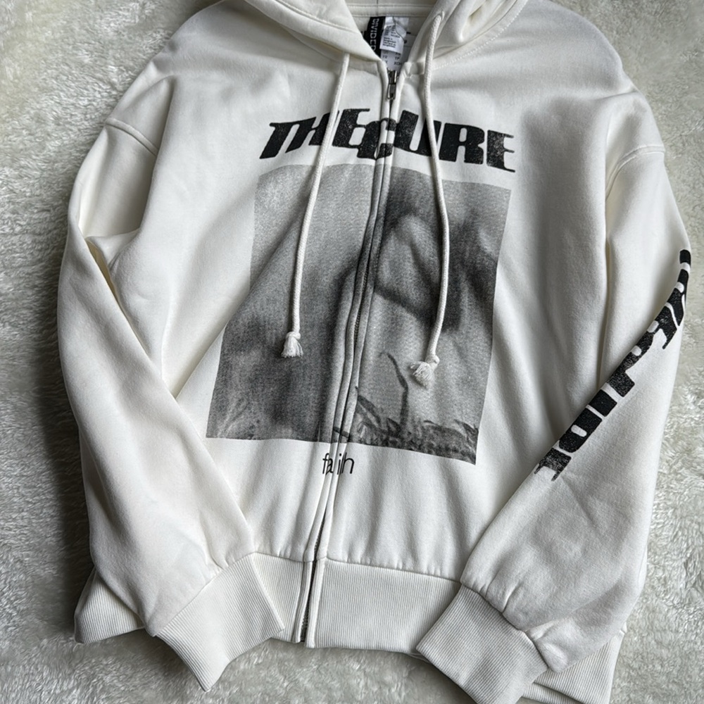 The Cure Faith Hoodie White Cream Size XS Brand New!